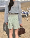 Shaina cardigan 샤이나 가디건 펀칭 여름아우터 비치웨어 크롭 리본