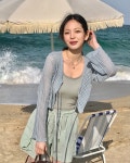 Shaina cardigan 샤이나 가디건 펀칭 여름아우터 비치웨어 크롭 리본