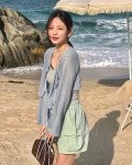 Shaina cardigan 샤이나 가디건 펀칭 여름아우터 비치웨어 크롭 리본