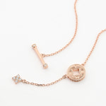 실버925 문라인 토글바 로즈골드 목걸이