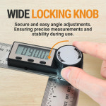 목공 측정 도구에 적합한 1 PC 2 in 디지털 각도 감지기 스케일 고정밀 다기능