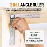 목공 측정 도구에 적합한 1 PC 2 in 디지털 각도 감지기 스케일 고정밀 다기능