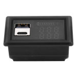 DC 9 24V LED 듀얼 디스플레이 전압계 리튬 이온 배터리용 범용 전원 표시기 USB Type-C 인터페이스 ZFX-3079