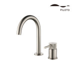 더죤테크 필로토 더죤테크 하프단싱크겸용203 니켈 2홀 탑볼세면기용수전