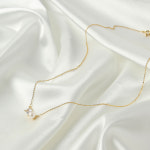 비쥬홀릭 실버925 골드도금 진주 체인 여성 목걸이