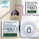 스마트 무선 스위치 릴레이 모듈 램프 LED 조명 컨트롤러 AC 100V 240V 16A 리시버 연결 단추 벽 패널 RF433