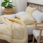 옐로우 빈티지플라워 슈퍼싱글 차렵 이불 패드세트