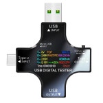 USB 테스터 DC C타입 PD 디지털 전압계 앰퍼 전압 전류 모니터 전류계 감지기 보조배터리 충전기 용량 계량