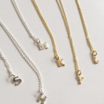silver925 initial necklace A-Z
