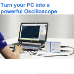 2채널 PC 가상 디지털 핸드 헬드 오실로스코프 20Mhz 대역폭 50MSps 샘플링 데이터 프로브 USB 케이블 OSC482