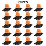 20Pcs 호스 밸브 정원 탭 물방울 관개 피팅 파이프 커넥터 4 물 흐름 제어 용 워터