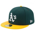 뉴에라 59Fifty Cap - AUTHENTIC MLB Oakland Athletics green