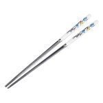 매화무늬 스테인리스 사각 손잡이 성인 젓가락 5벌 청매화