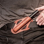 삼단봉 가죽 홀스터 1P 넥스바톤 스틱 보관 주머니 삼단봉 소가죽 홀스터