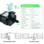 240L 워터 펌프 12V 브러시리스 모터 순환 잠수정 수족관에 물고기 탱크 연못 분수 12V submersible mp