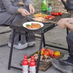 휴대용 접이식 그릴 테이블 숯불 야외 캠핑용 펜션 불판