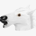 백마 라텍스가면 가면 실리콘동물가면 라텍스