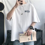 남성 오버핏 프린팅 반팔 티셔츠