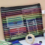 장품 투명파우치 망사 메이크업 파우치 메쉬 백 A5