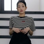 샤무스 TWINS 11차입고 Logo Stripe T-shirts sorbet