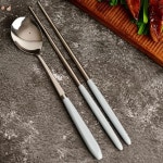 베리컬러수저 파우더블루 숟가락 젓가락 수저세트