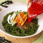7 41kcal 국내산 생미역 조리없이 바로 먹는 바로쏙 미역국수 5인분세트 소스포함