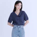 로엠 빅카라 조직감 블라우스 RMBLE26R57