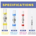 수축 커넥터 방수 절연 전기 스플라이스 해양 터미널 와이어 세트 보트용 자동차 100pcs