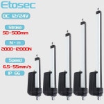 엑츄에이터 리니어모터 Etosec 선형 액추에이터 스트로크 드라이브 전기 모터 60 s 속도 12000N 12