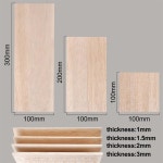 무늬목합판 5Pcs 발사 나무 시트 직사각형 조각 플라이 미완성 보드 DIY Artboard 공예 액세서리