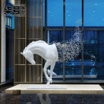 대형 말 동상 동물 조형물 장식품 정원 인테리어 A 높이 1개