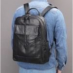 엘럽 남자 백팩 캐주얼 가죽 베이직 노트북 가방 여행용 서류 직장인 박템5