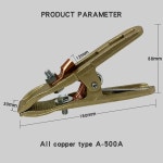 두꺼운 구리 용접 전극 거치대 접지 와이어 클립 클램프 도구 300A 500A 금속