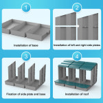 닭장 양계장 대형 사육장 닭용 칸막이 롤 아웃 둥지 상자 1 2