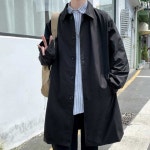남자 대학생 간절기 맥 코트 트렌치 코디 롱