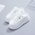 여자 여름 망사 메쉬 통굽 스니커즈 뮬 운동화