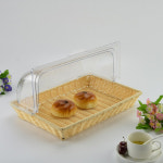 아크릴 사각 푸드 돔 커버 빵 진열 아크릴 덮개 투명 케잌 베이커리 케이스 1개 중