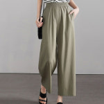 스윗트리 루즈핏 캐주얼 9부 여름 와이드 밴딩 팬츠 j0715