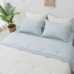 블루 빈티지플라원 퀸 간절기 이불 베개커버 세트