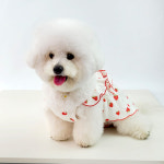 그루밍독 반려동물 딸기 빅 리본 원피스 L 강아지 고양이