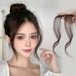 여성 웨이브 앞머리 부분 가발 1P 고열사 똑딱이 피스
