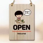 캐릭터 안내판 팻말 푯말 WC1 059 OPEN 01