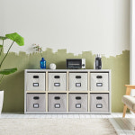 리퍼스 2단 낮은 전면 8칸 오픈형 가로 책장 1600