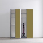 다하미가구 라비올라 슬림 청소기장 주방 거실 다용도 수납장 비스포크 오브제 빌트인 틈새장 01 청소기형 300 수납장 07 딥그린