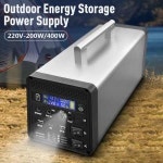 발전기 발전소 자동차 야외 에너지 태양광 발전기 휴대용 96000mAh 인버터 400W 태양광 220V 사인파 LED 가