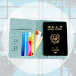 해외여행 가죽 여권 케이스 트레블월렛 파스텔 민트