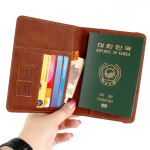 해외여행 가죽 여권 케이스 트레블월렛 기본