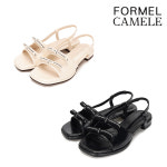 포멜카멜레 포멜카멜레 쁘띠보우 플랫 샌들 FKS1F1SS036