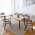 스코나 하우드 이태리 천연 대리석 애쉬원목 식탁 테이블 1650mm