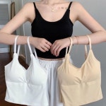 옷자락 여자 여름 이너 아이스 쿨 찰랑 브라탑 캡내장 끈나시